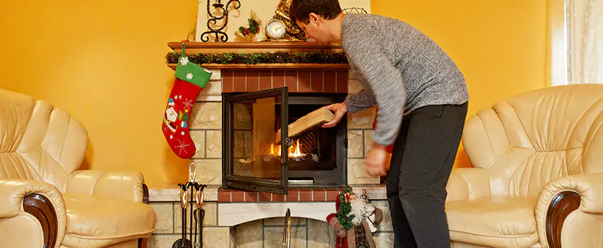 Rusted Metal Fireplace Restoration in Pineville, Louisiana